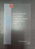 Materi Cerama dan Khutbah Untuk Peraktikum Dakwah Tahun 2013